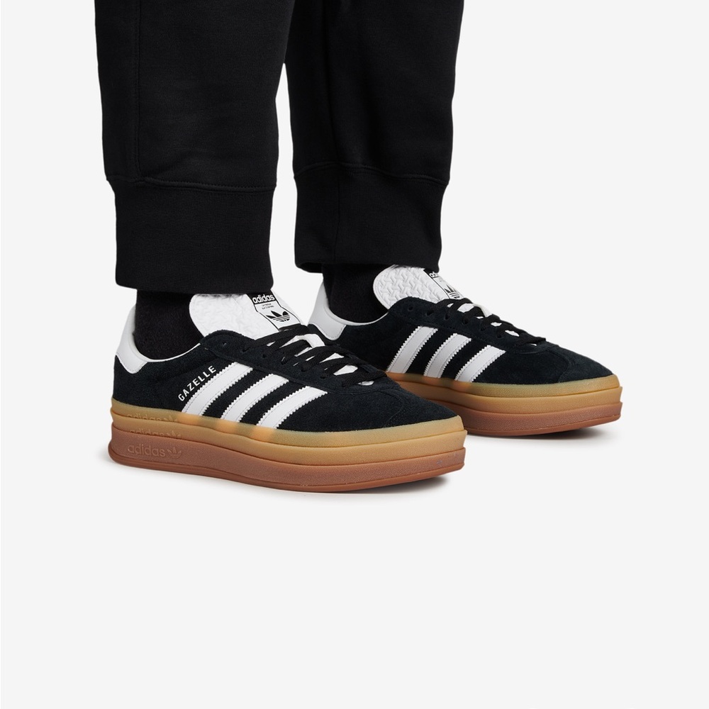 Adidas Gazelle Bold Black and White Sneakers